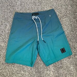 American Eagle Outfitters Teal Ombre Swim Shorts